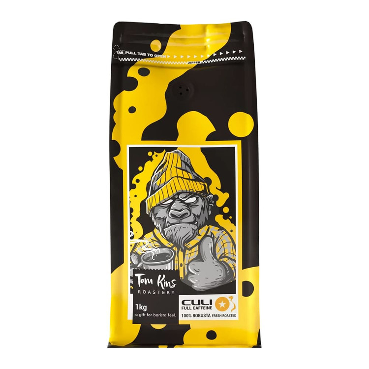 قهوه روبوستا ۹۰% کولی زرد تام کینز